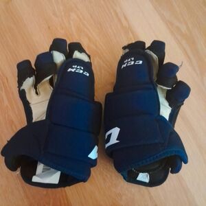 CCM LTP Hockey Gloves, JR, 11"/28 cm, Dark Blue